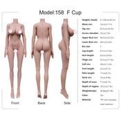 UUdoll 158cm nature color full body sex doll silicone sex toy for men tpe love doll with metal skeleton from AUTOMATICWOMAN
